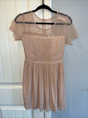 Suncoo Lace Pink Day Dress 0